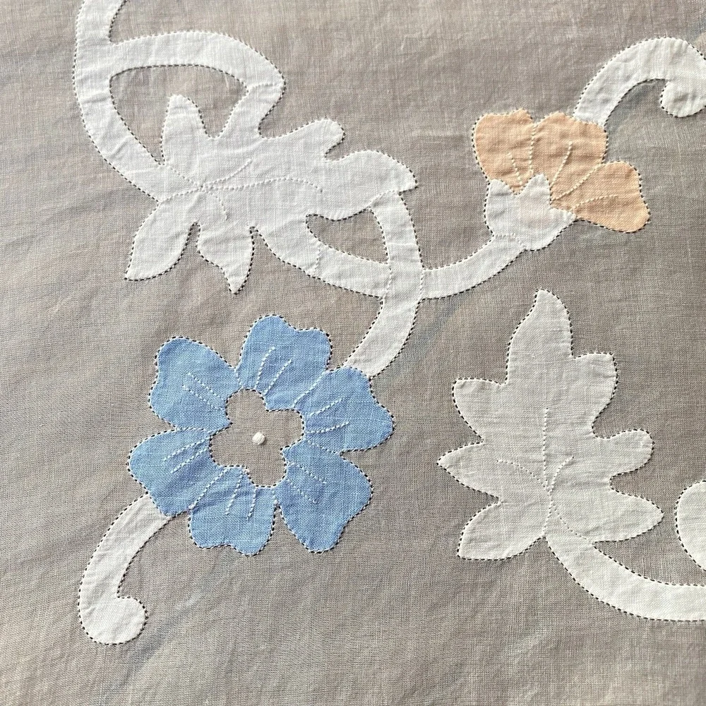 Vintage Handmade Tablecloth 40x42